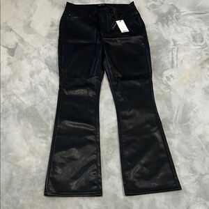 Judy Blue Black faux leather Bootcut Pants